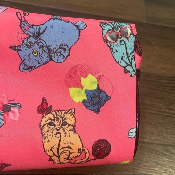 Betsey Johnson Cat Makeup/Cosmetic Bag OS - Picture 8 of 12